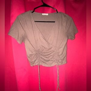 Brown crop top